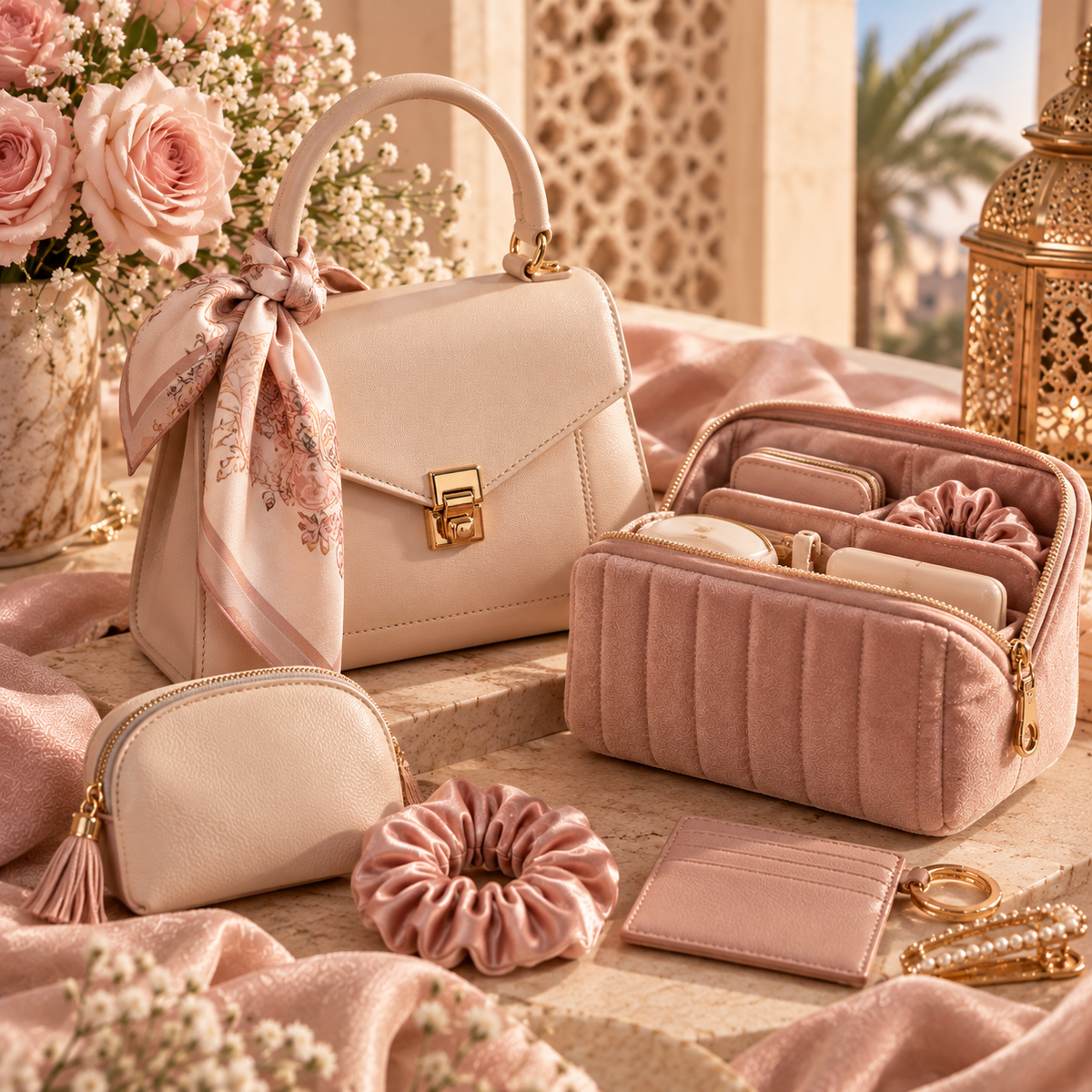 Pochette Élégance Rose